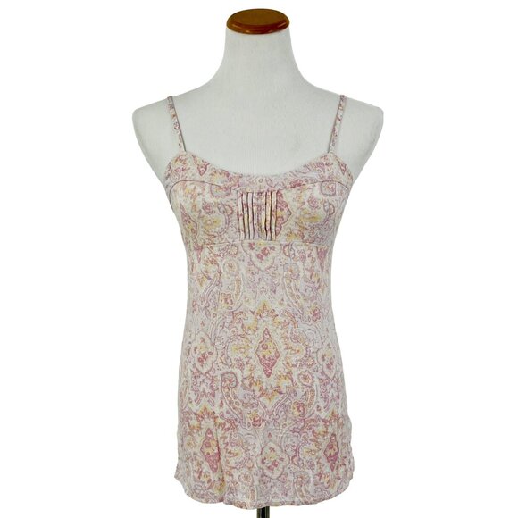 Free People Tops - Vintage Intimately Free People Pink & Yellow Paisley Empire Waist Cami Top Y2K